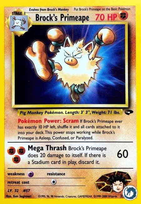 Colossinge De Pierre (35/132) - Brock's Primeape (35/132) - Gym Challenge - Carte Pokémon