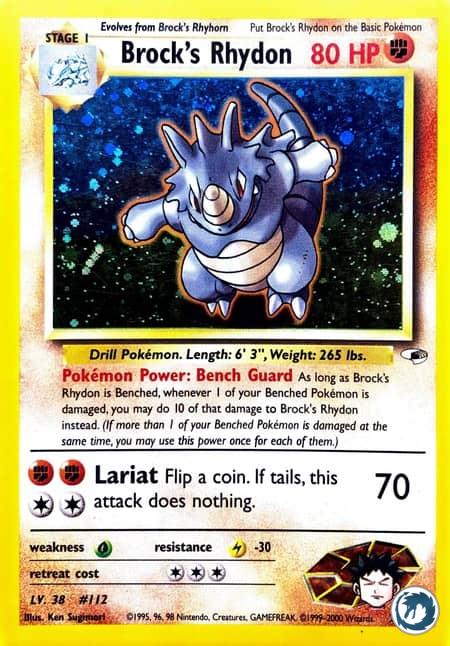 Rhinoféros De Pierre (2/132) - Brock's Rhydon (2/132) - Gym Heroes - Carte Pokémon