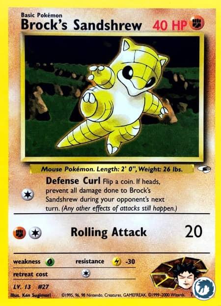 Sabelette De Pierre (71/132) - Brock's Sandshrew (71/132) - Gym Heroes - Carte Pokémon