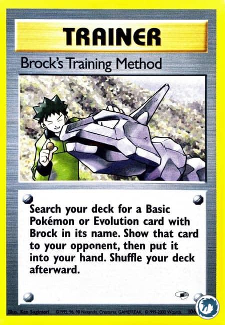 La Méthode D'Entraînement De Pierre (106/132) - Brock's Training Method (106/132) - Gym Heroes - Carte Pokémon