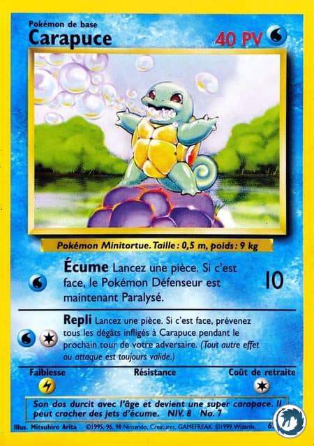 Carte Pokemon Set De Base Carapuce Dracobalt Carte Pokemon Set De Base Carapuce Dracobalt