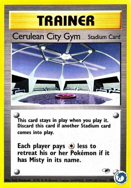 Arène D'Azuria (108/132) - Cerulean City Gym (108/132) - Gym Heroes - Carte Pokémon