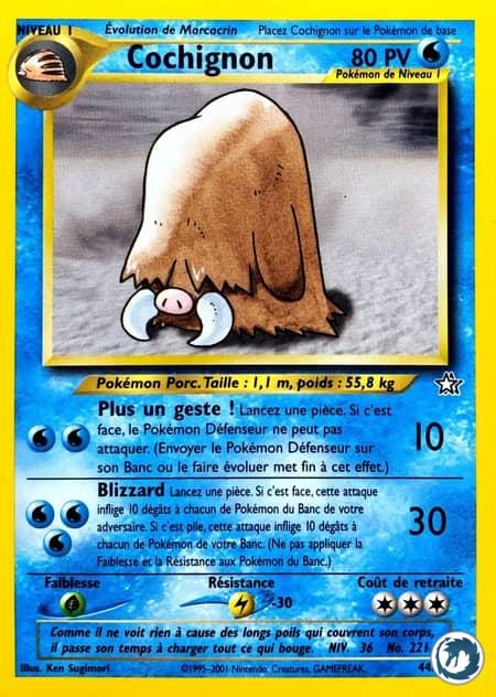 Cochignon (44/111) - Piloswine (44/111) - Néo Genesis - Carte Pokémon