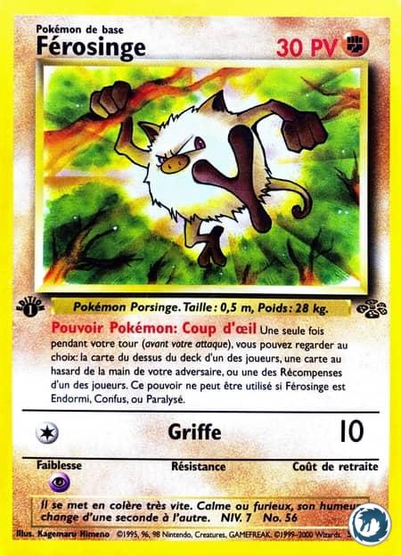 Férosinge (55/64) - Mankey (55/64) - Jungle - Carte Pokémon