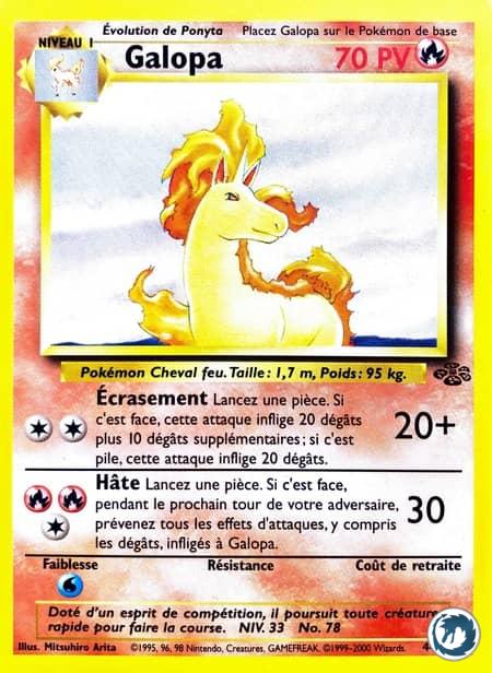 Galopa (44/64) - Rapidash (44/64) - Jungle - Carte Pokémon