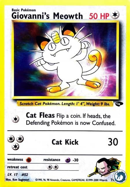 Miaouss de Giovanni (74/132) - Giovanni's Meowth (74/132) - Gym Challenge - Carte Pokémon