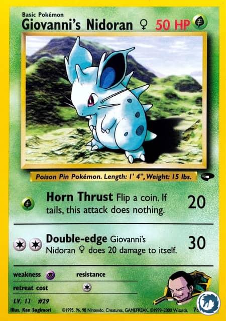 Nidoran ♀ De Giovanni (75/132) - Giovanni's Nidoran ♀ (75/132) - Gym Challenge - Carte Pokémon