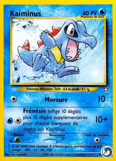 Kaiminus (80/111) - Totodile (80/111) - Néo Genesis - Carte Pokémon