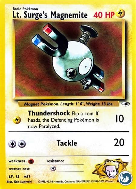 Magneti De Major Bob (80/132) - Lt. Surge's Magnemite (80/132) - Gym Heroes - Carte Pokémon