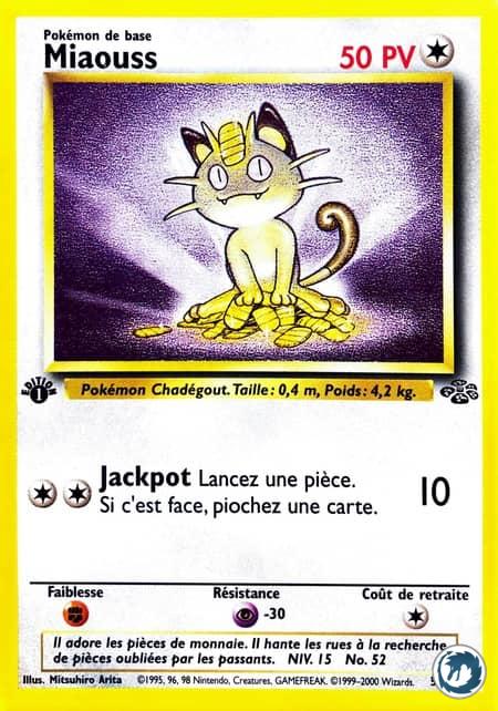 Miaouss (56/64) - Meowth (56/64) - Jungle - Carte Pokémon