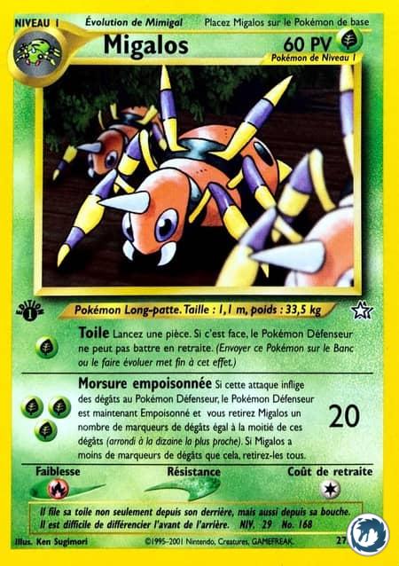 Migalos (27/111) - Ariados (27/111) - Néo Genesis - Carte Pokémon