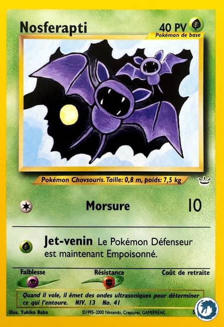 Nosferapti (59/64) - Zubat (59/64) - Néo Révélation - Carte Pokémon