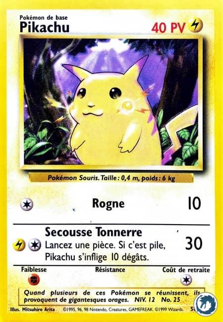 Pikachu (58/102) - Pikachu (58/102) - Set de base - Carte Pokémon