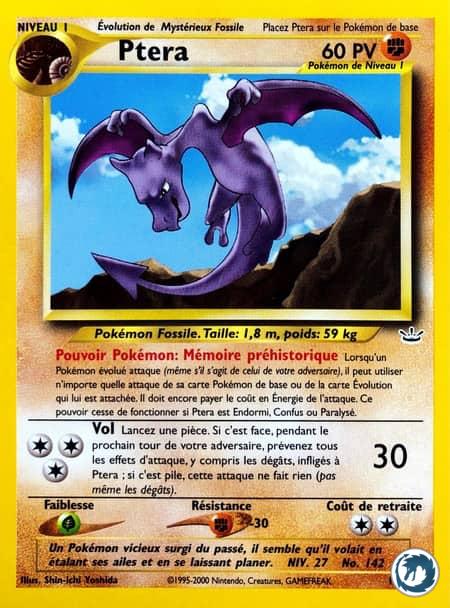 Ptera (15/64) - Aerodactyle (15/64) - Néo Révélation - Carte Pokémon