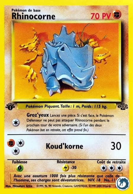 Rhinocorne (61/64) - Rhyhorn (61/64) - Jungle - Carte Pokémon