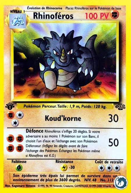 Rhinoféros (45/64) - Rhydon (45/64) - Jungle - Carte Pokémon