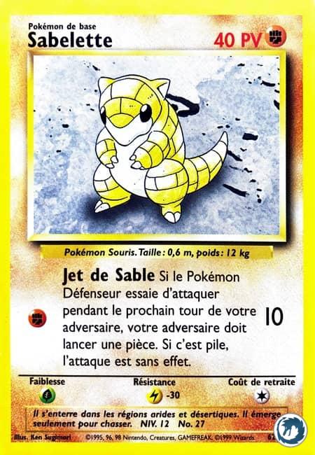 Sabelette (62/102) - Sandshrew (62/102) - Set de base - Carte Pokémon