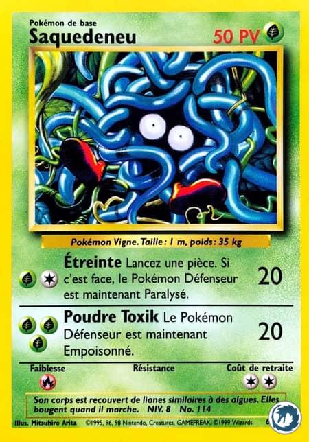 Saquedeneu (66/102) - Tangela (66/102) - Set de base - Carte Pokémon