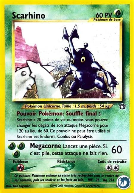 Scarhino (6/111) - Heracross (6/111) - Néo Genesis - Carte Pokémon