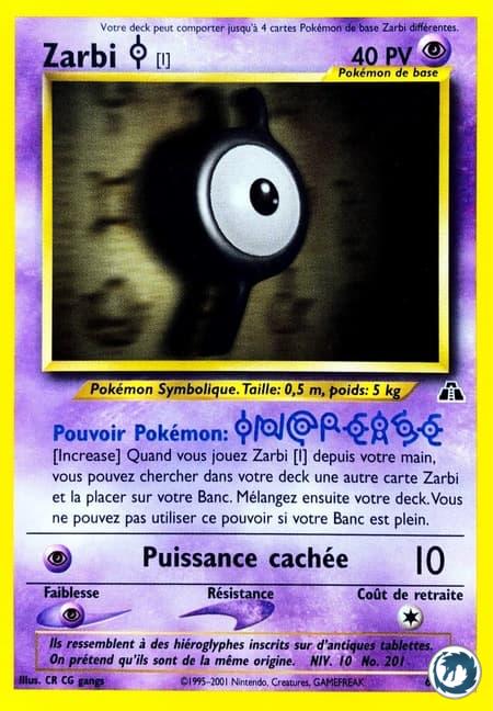 Zarbi I (68/75) - Unown I (68/75) - Neo Discovery - Carte Pokémon