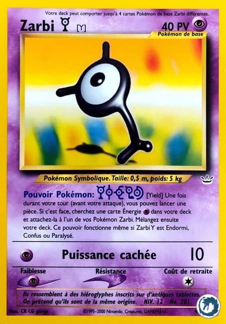 Zarbi Y (40/64) - Unown (40/64) - Néo Révélation - Carte Pokémon