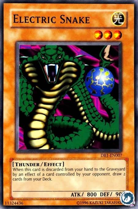 Serpent Electrique (MDM-F008) - Electric Snake (DB1-EN007) - Carte Yu-Gi-Oh