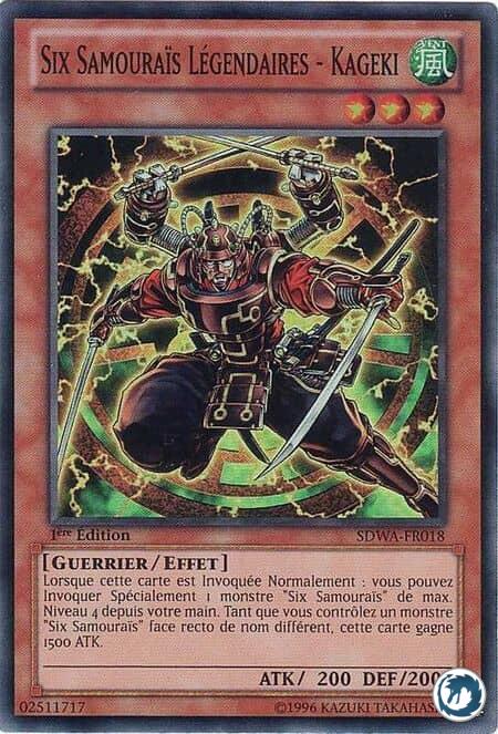 Six Samourais Légendaires - Kageki (SDWA-FR018) - Legendary Six Samurai - Kageki (SDWA-EN018) - Carte Yu-Gi-Oh