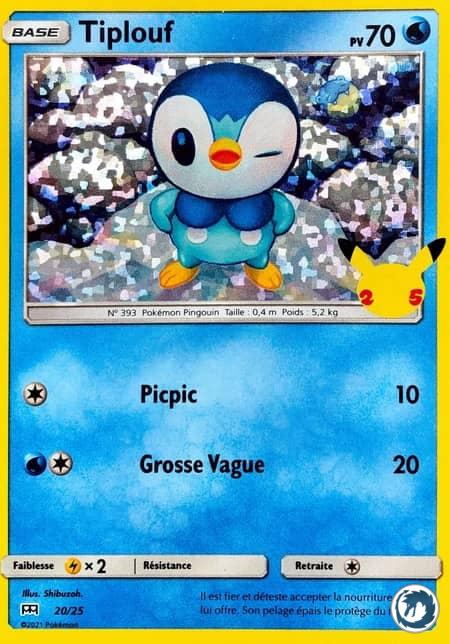 Tiplouf (20/25) - Piplup (20/25) - McDonald's Collection - Carte Pokémon