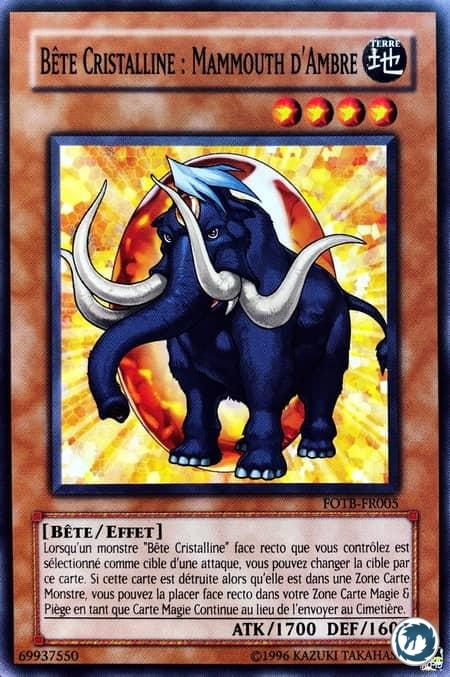 Bête Cristalline : Mammouth D'Ambre (FOTB-FR005) - Crystal Beast Amber Mammoth (FOTB-EN005) - Carte Yu-Gi-Oh