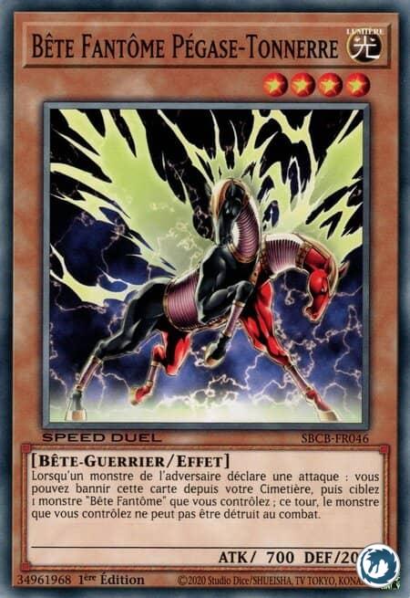 Bête Fantôme Pégase-Tonnerre (SBCB-FR046) - Phantom Beast Thunder-Pegasus (SBCB-EN046) - Carte Yu-Gi-Oh