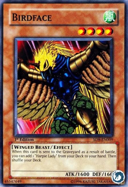 Visage d'Oiseau (SD8-EN009) - Birdface (SD8-EN009) - Carte Yu-Gi-Oh