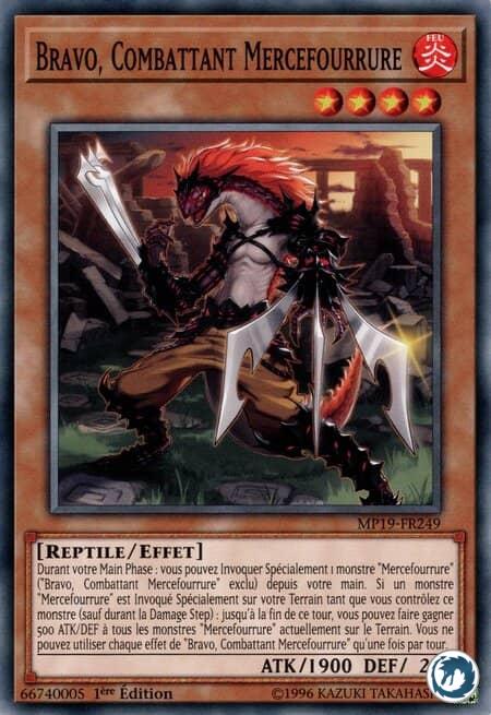 Bravo, Combattant Mercefourrure (MP19-FR249) - Bravo, Fighter Fur Hire (MP19-EN249) - Carte Yu-Gi-Oh