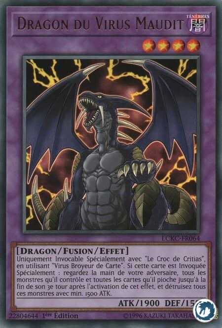 Dragon Du Virus Maudit (LCKC-FR064) - Doom Virus Dragon (LCKC-EN064) - Carte Yu-Gi-Oh