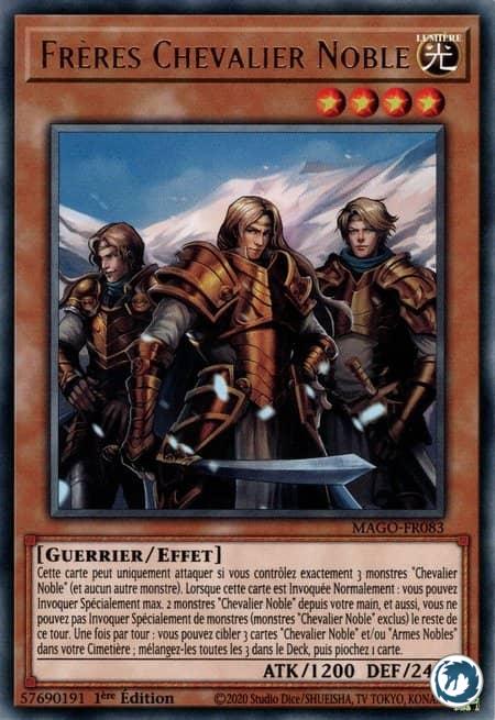 Frères Chevalier Noble (MAGO-FR083) - Noble Knight Brothers (MAGO-EN083) - Carte Yu-Gi-Oh