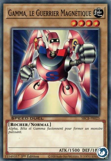 Gamma, Le Guerrier Magnétique (SBCB-FR025) - Gamma The Magnet Warrior (SBCB-EN025) - Carte Yu-Gi-Oh