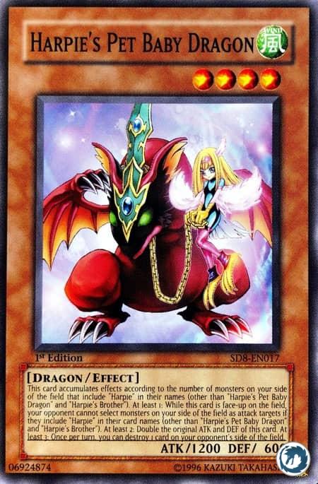 Bébé Dragon, Familier de Harpie (SD8-FR017) - Harpie's Pet Baby Dragon (SD8-EN017) - Carte Yu-Gi-Oh