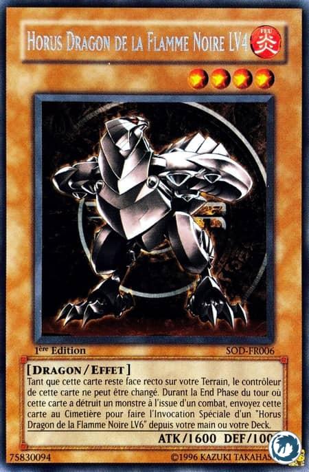 Horus Dragon De La Flamme Noire LV4 (SOD-FR006) - Horus The Black Flame Dragon LV4 (SOD-EN006) - Carte Yu-Gi-Oh
