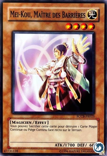 Mei-Kou, Maître Des Barrières (FOTB-FR025) - Mei-Kou, Master of Barriers (FOTB-EN025) - Carte Yu-Gi-Oh