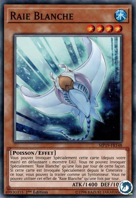 Raie Blanche (MP19-FR148) - White Stingray (MP19-EN148) - Carte Yu-Gi-Oh