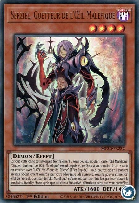 Serziel, Guetteur De L'Œil Maléfique (MP20-FR232) - Serziel, Watcher of the Evil Eye (MP20-EN232) - Carte Yu-Gi-Oh