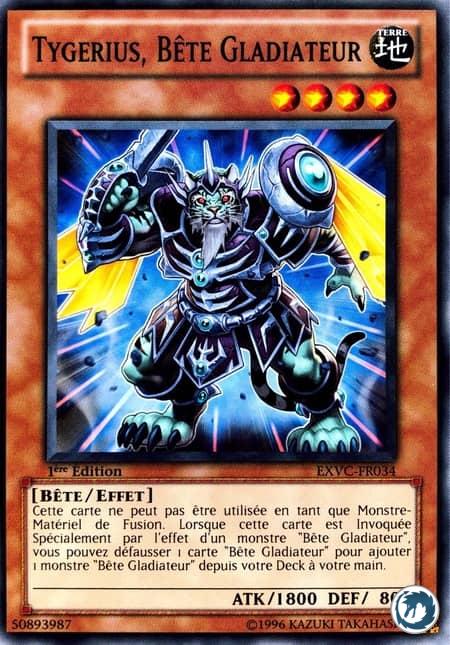Tygerius, Bête Gladiateur (EXVC-FR034) - Gladiator Beast Tygerius (EXVC-EN034) - Carte Yu-Gi-Oh