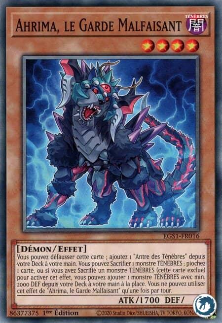 Ahrima, Le Garde Malfaisant (EGS1-FR016) - Ahrima, the Wicked Warden (EGS1-EN016) - Carte Yu-Gi-Oh