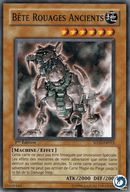 Bête Rouages Ancients (SD10-FR013) - Ancient Gear Beast (SD10-EN013) - Carte Yu-Gi-Oh