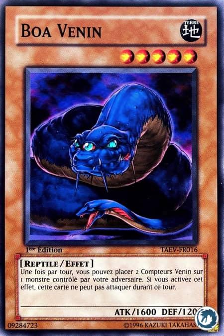 Boa Venin (TAEV-FR016) - Venom Boa (TAEV-EN016) - Carte Yu-Gi-Oh