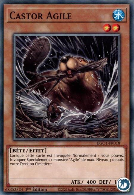 Castor Agile (EGO1-FR018) - Nimble Beaver (EGO1-EN018) - Carte Yu-Gi-Oh