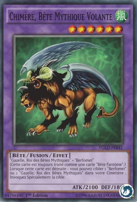 Chimère, Bête Mythique Volante (YGLD-FRB41) - Chimera the Flying Mythical Beast (YGLD-ENB41) - Carte Yu-Gi-Oh
