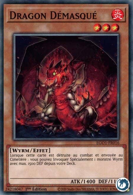 Dragon Démasqué (EGO1-FR016) - Unmasked Dragon (EGO1-EN016) - Carte Yu-Gi-Oh
