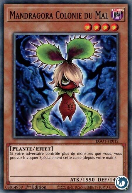 Mandragora Colonie Du Mal (EGO1-FR012) - Evilswarm Mandragora (EGO1-EN012) - Carte Yu-Gi-Oh