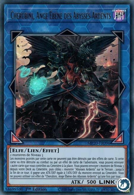Cherubini, Ange Ebène Des Abysses Ardents (MP20-FR096) - Cherubini, Ebon Angel of the Burning Abyss (MP20-EN096) - Carte Yu-Gi-Oh