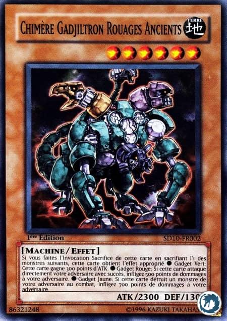 Chimère Gadjiltron Rouages Ancients (SD10-FR002) - Ancient Gear Gadjiltron Chimera (SD10-EN002) - Carte Yu-Gi-Oh